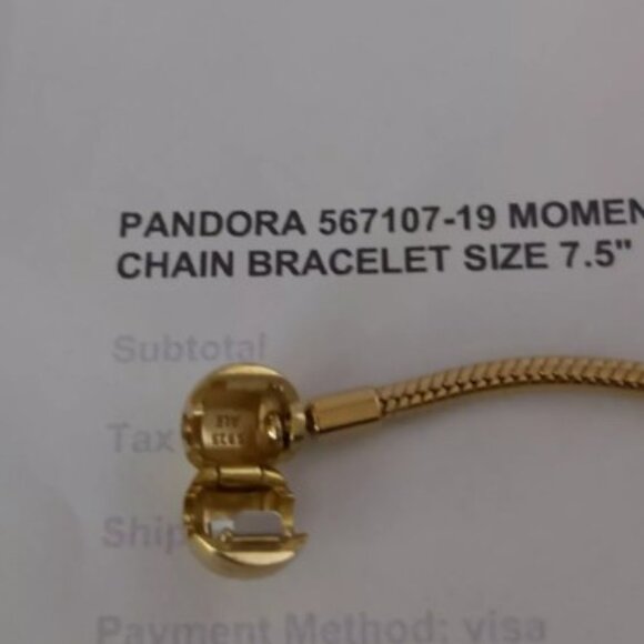 Authentic Pandora Moments Authentic SHINE™ Bracelet 567107-19 (19cm/7.5 inches) - Picture 4 of 16